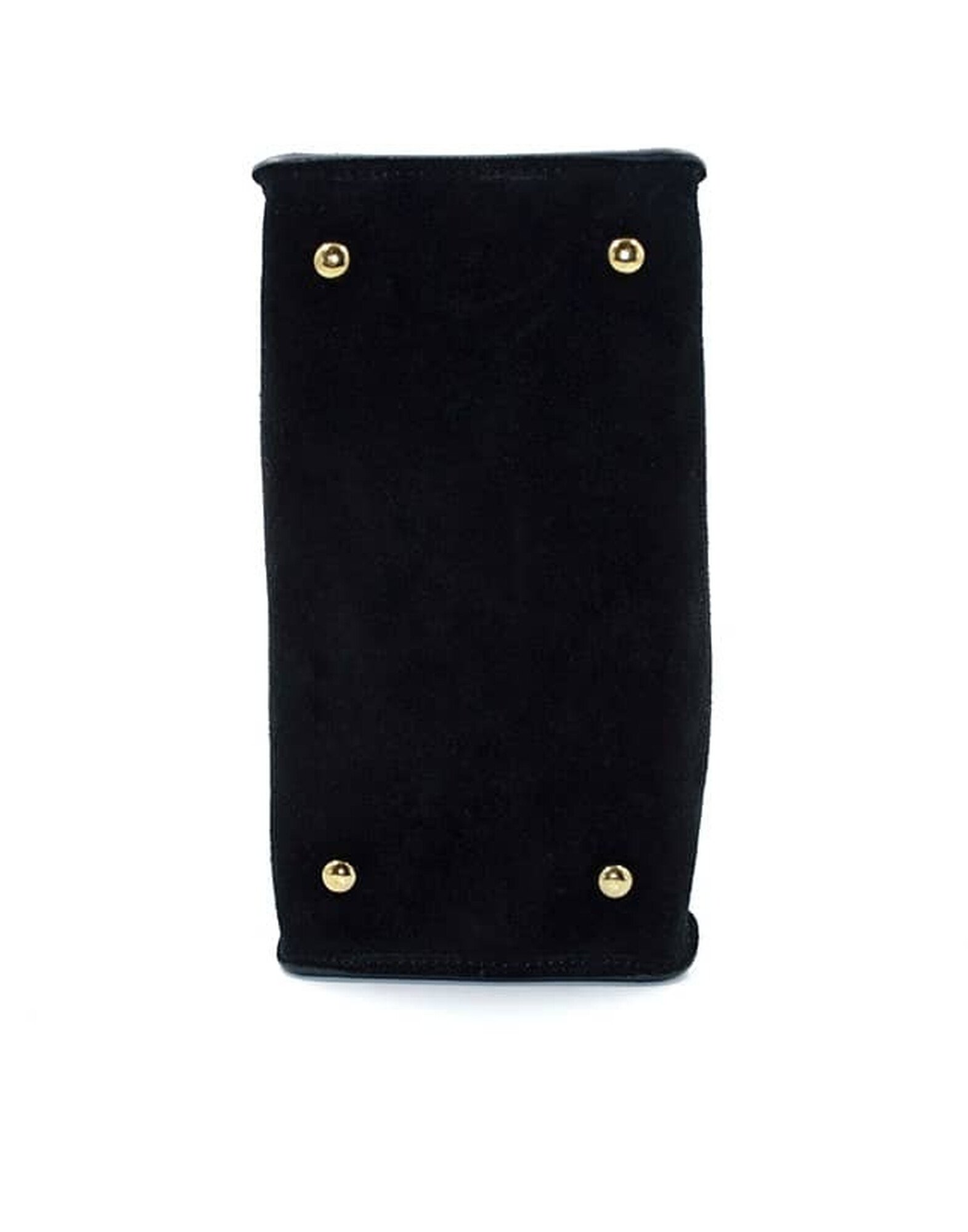 Sac en cuir noir velours ARTISTE, broderie bouche orange |Gloria Balensi