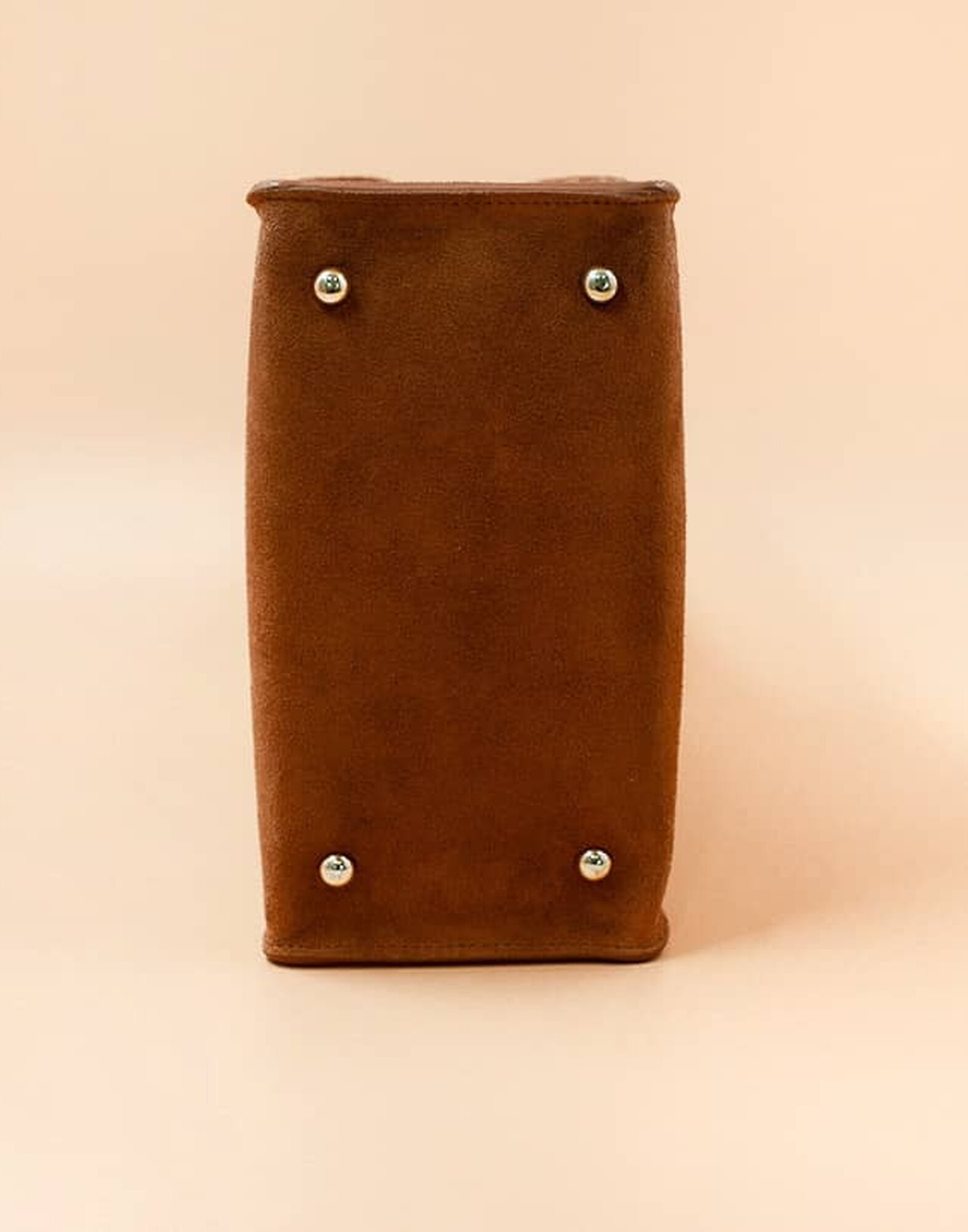 Camel beige suede leather bag ARTISTE, beige mouth embroidery |Gloria Balensi