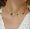 NAYA torque necklace with green Onyx