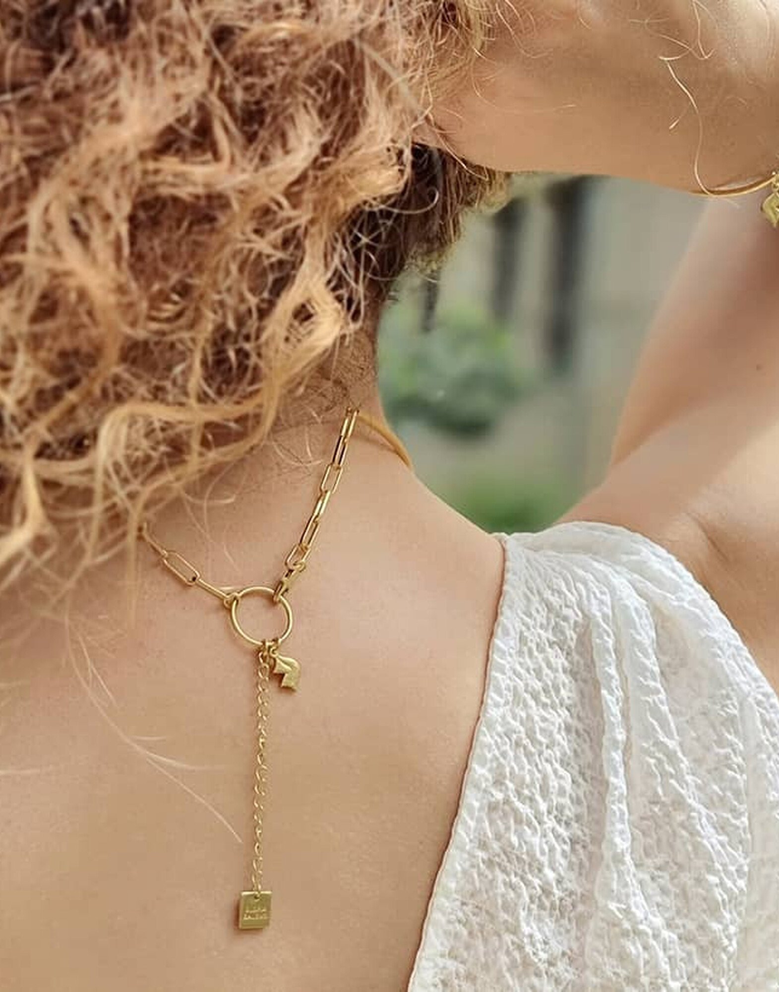 NAYA torque necklace with green Onyx |Gloria Balensi
