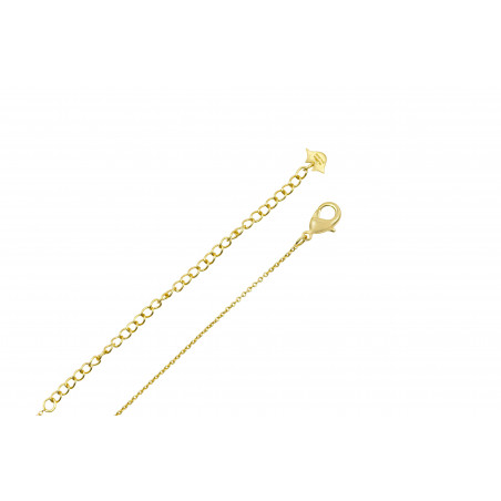 Gold plated THÉODORA toggle necklace with semi-precious stones view 5 | Gloria Balensi