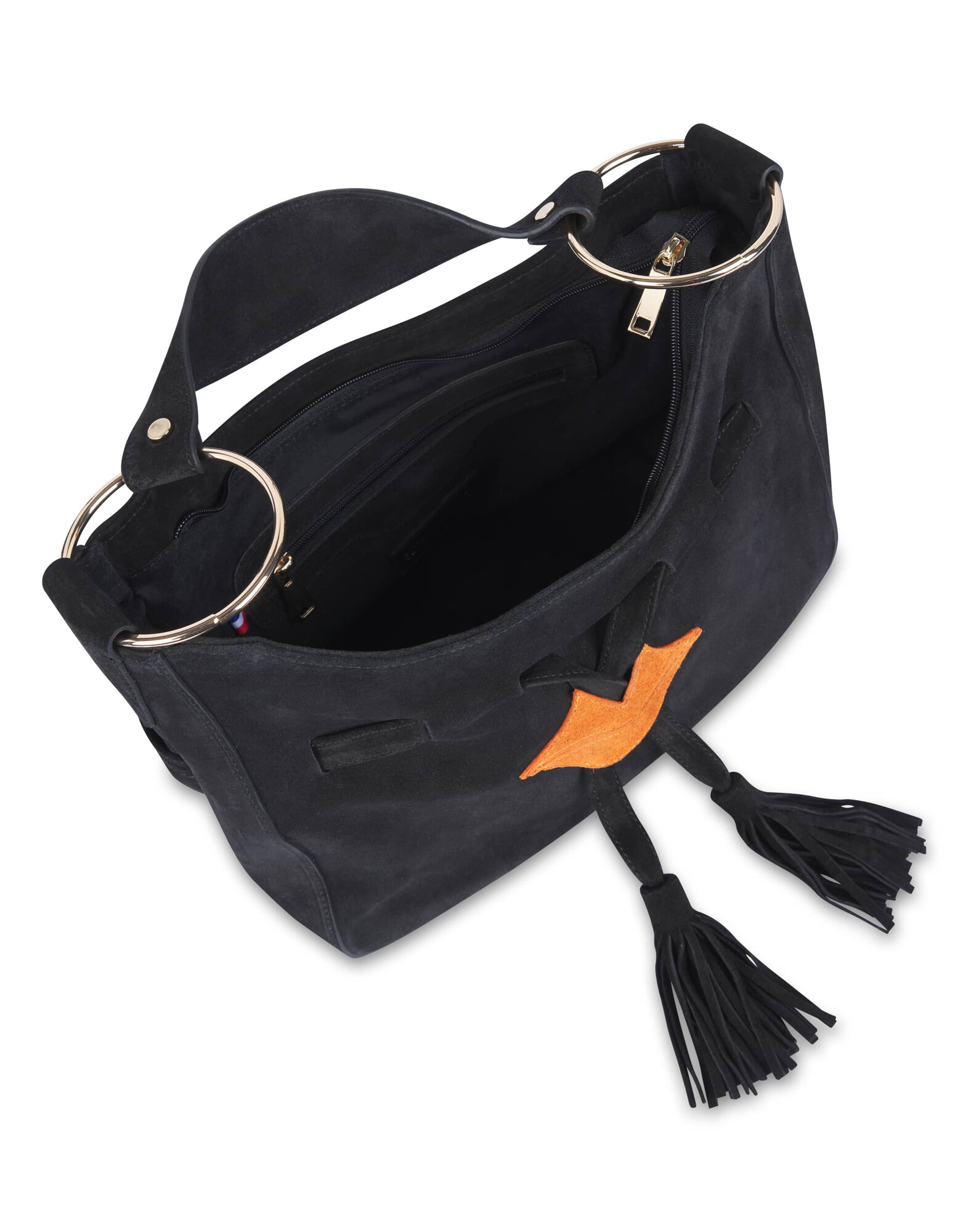Black and orange MIKI CITY soft tote bag |Gloria Balensi