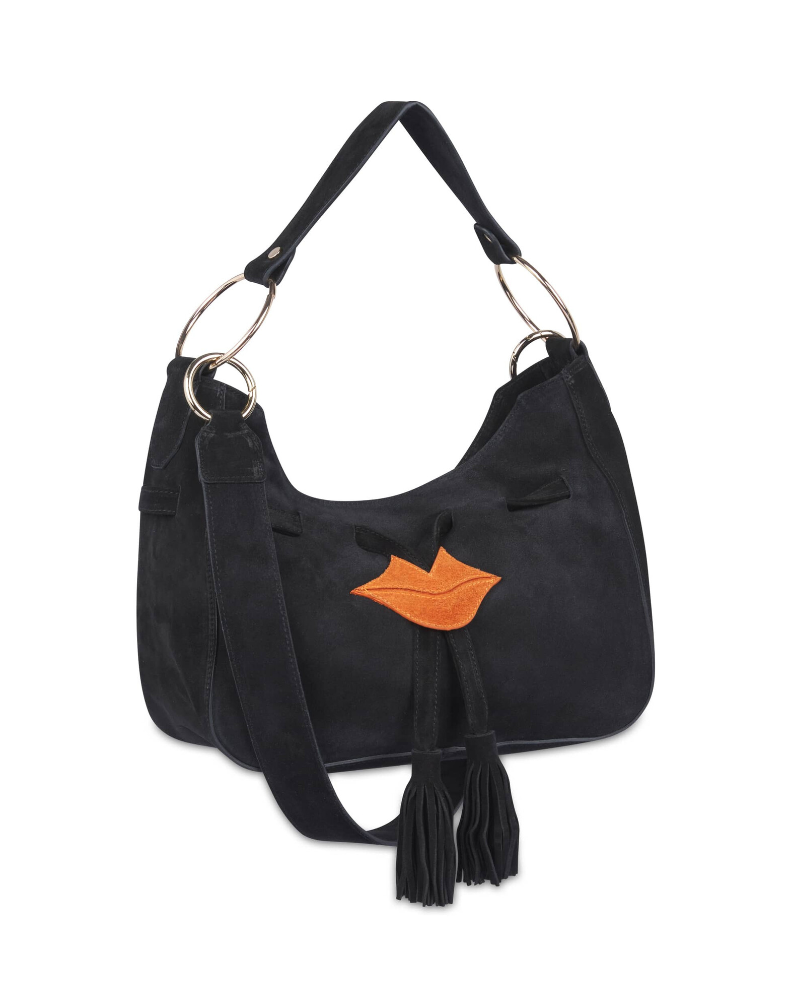 Black and orange MIKI CITY soft tote bag |Gloria Balensi