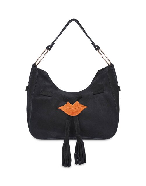 Sac cabas souple MIKI CITY noir et orange |Gloria Balensi