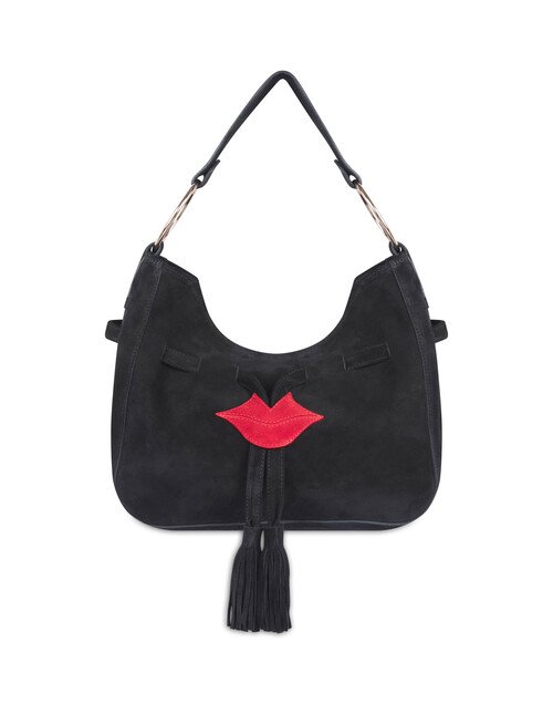 Sac cabas souple MIKI CITY noir et rouge |Gloria Balensi