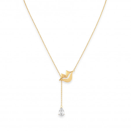 HÉRA chain necklace with zirconium, front view | Gloria Balensi