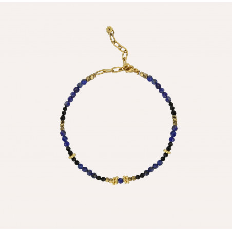 OSIRIS bracelet in Lapis Lazuli and black Spinel | Gloria Balensi