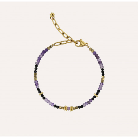 OSIRIS bracelet in amethyst and black Spinel | Gloria Balensi jewellery