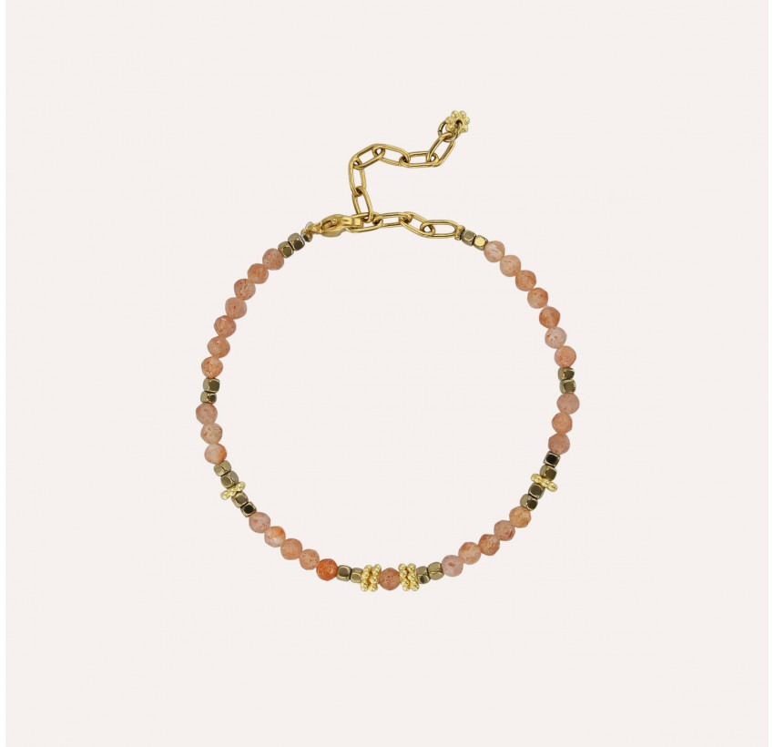 Bracelet OSIRIS en pierre de soleil| Gloria Balensi