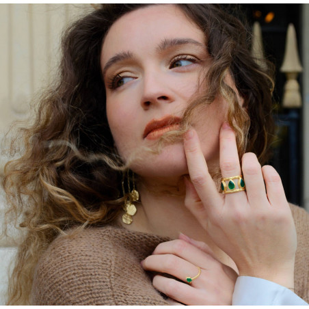 Antique gold adjustable ring Amalia 6  | Gloria Balensi