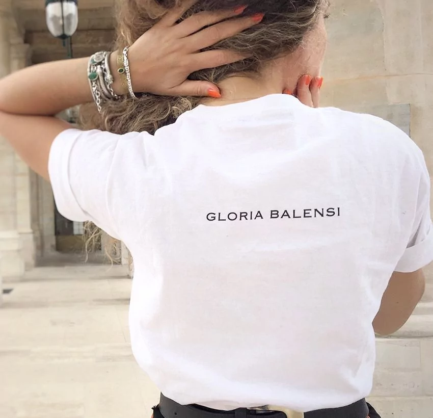 Arty white T-shirt |Gloria Balensi