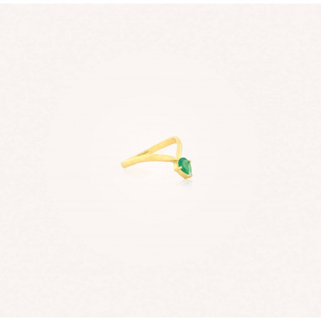 Antique gold ring with pear-shaped stone LILIA 3 | Gloria Balensi