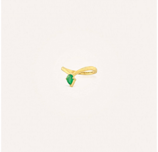 Antique gold ring with pear-shaped stone LILIA 2| Gloria Balensi