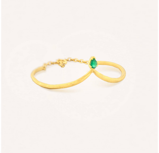 Antique gold bracelet with pear-shaped stone LILIA 3 | Gloria Balensi