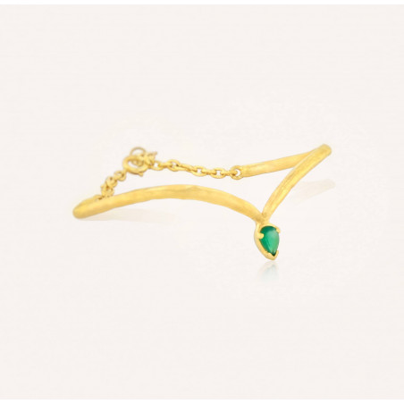 Antique gold bracelet with pear-shaped stone LILIA 4 | Gloria Balensi