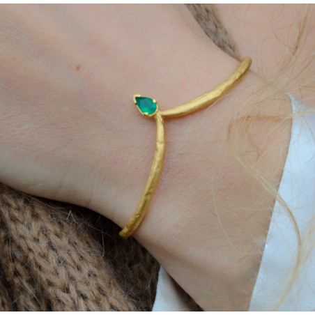 Antique gold bracelet with pear-shaped stone LILIA | Gloria Balensi