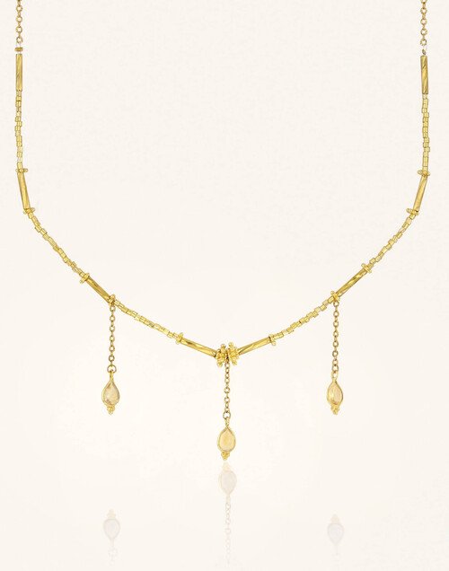 Necklace VENEZIA in glass beads of MURANO and citrine