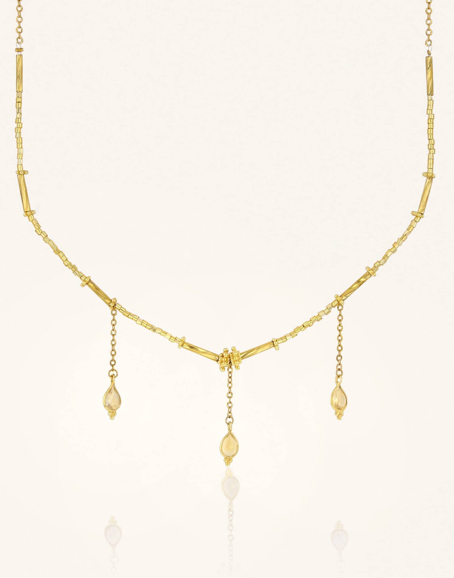 Necklace VENEZIA in glass beads of MURANO and citrine |Gloria Balensi Necklace VENEZIA in glass beads of MURANO and citrine |Gloria Balensi