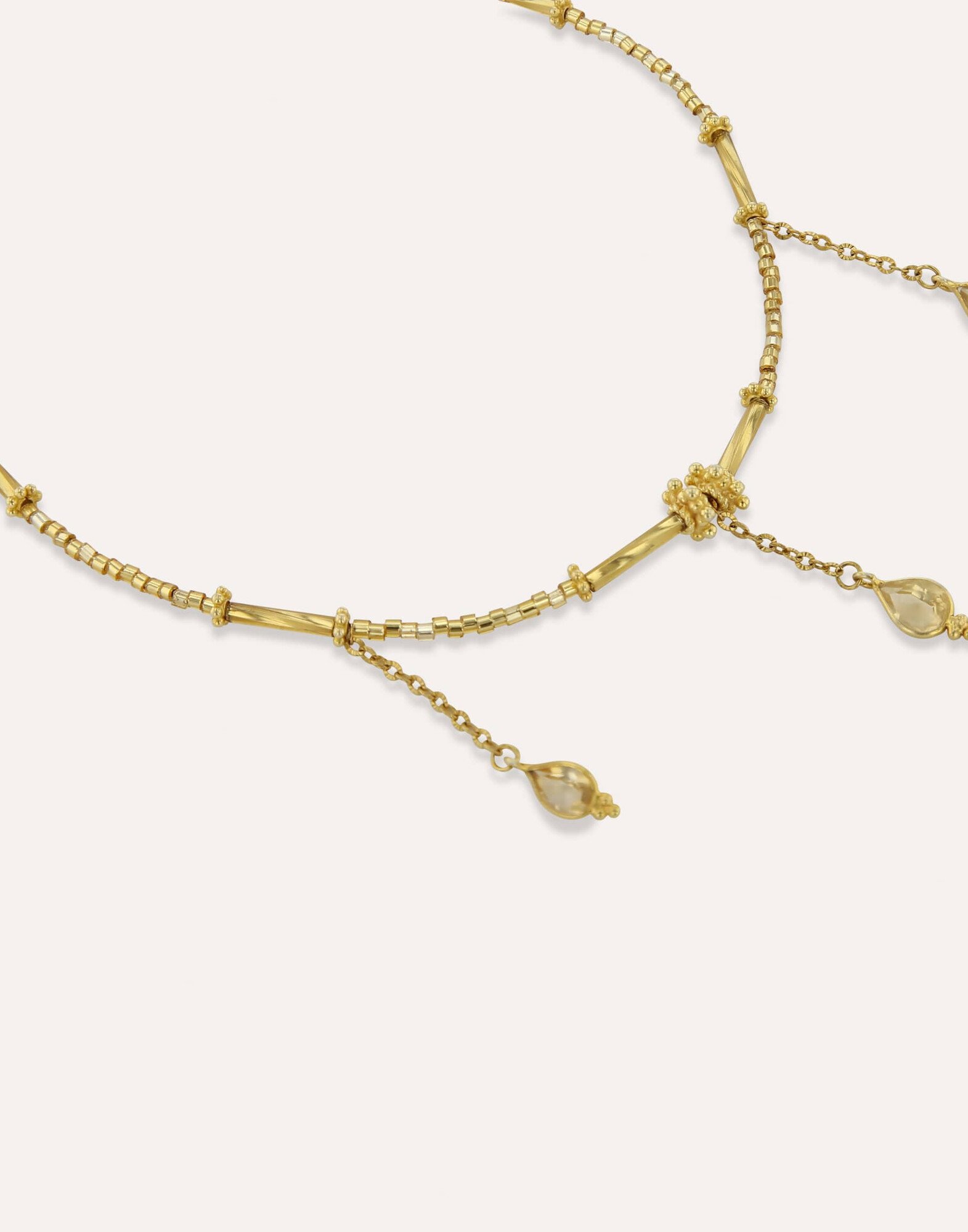 Necklace VENEZIA in glass beads of MURANO and citrine |Gloria Balensi Necklace VENEZIA in glass beads of MURANO and citrine |Gloria Balensi