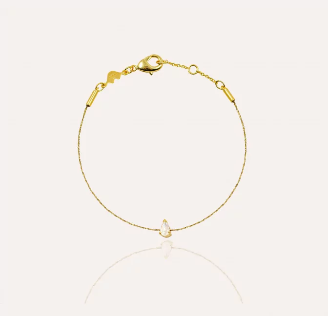GAÏA moonstone pear cord bracelet |Gloria Balensi