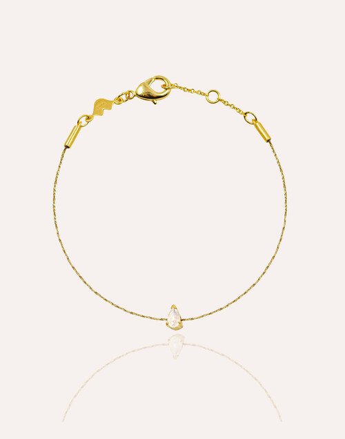 GAÏA moonstone pear cord bracelet |Gloria Balensi
