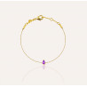GAÏA amethyst pear cord bracelet