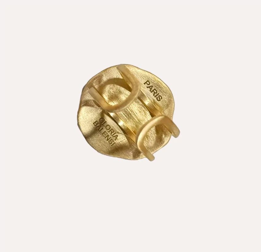Antique style adjustable MUSE ring in 18k gold plated brass |Gloria Balensi