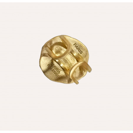 Bague ajustable MUSE style antique en laiton doré à l'or fin 18k  | Gloria Balensi bijoux