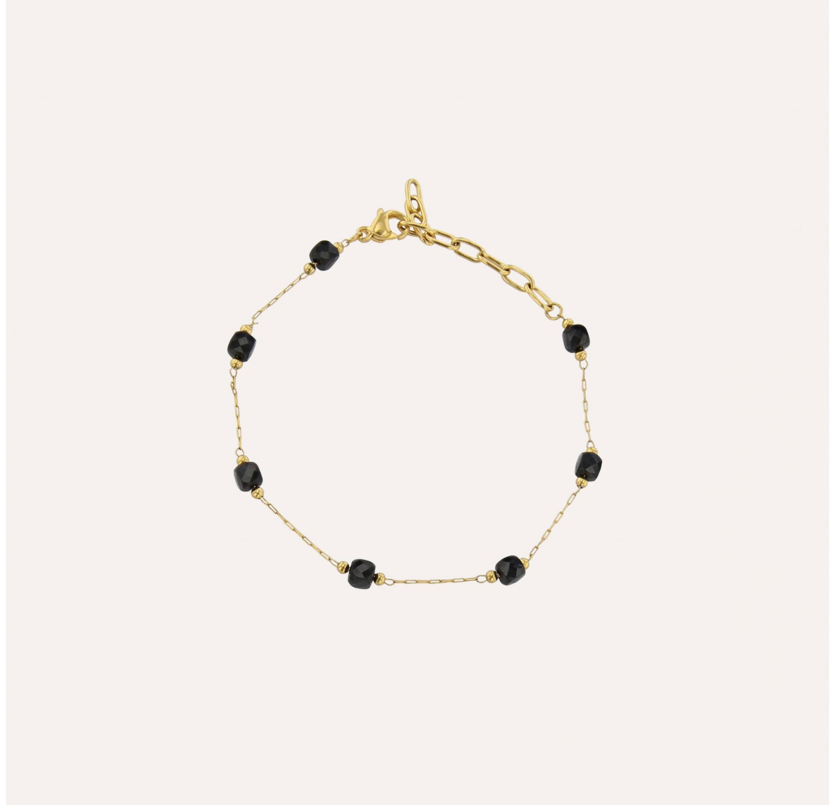 Bracelet en spinelle noir HEKA  | Gloria Balensi bijoux