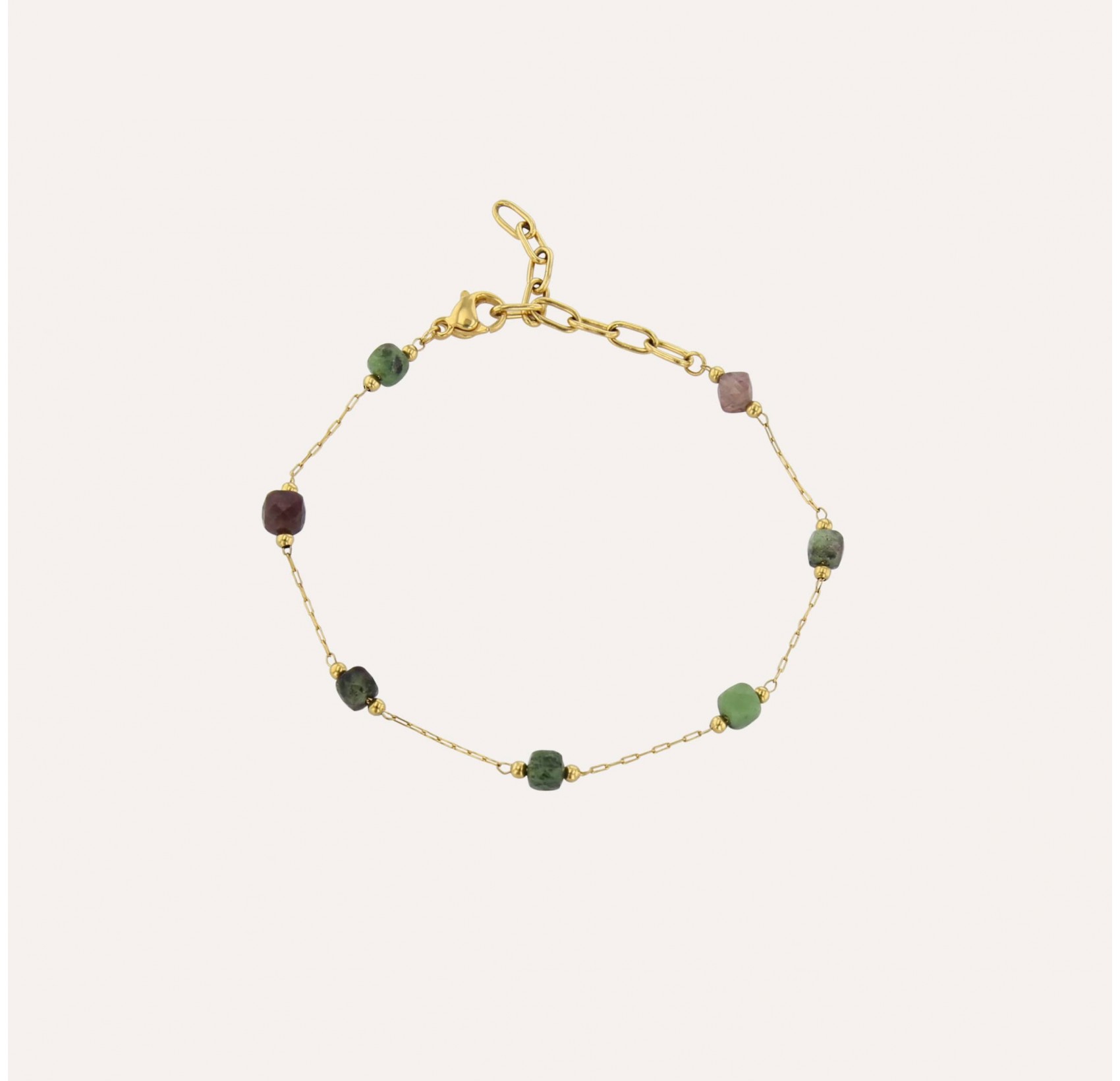 Bracelet en rubis zoÏsite HEKA | Gloria Balensi bijoux