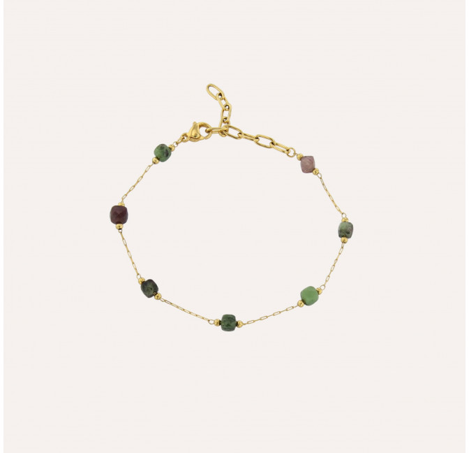 HEKA bracelet in zoïsite ruby | Gloria Balensi jewellery