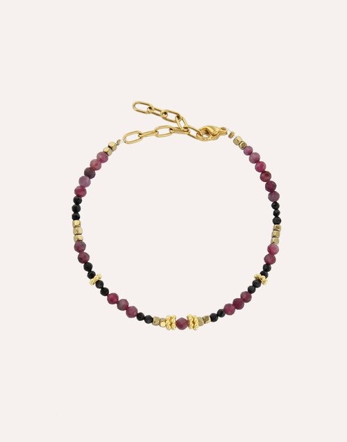 OSIRIS bracelet in rubellite and black spinel |Gloria Balensi