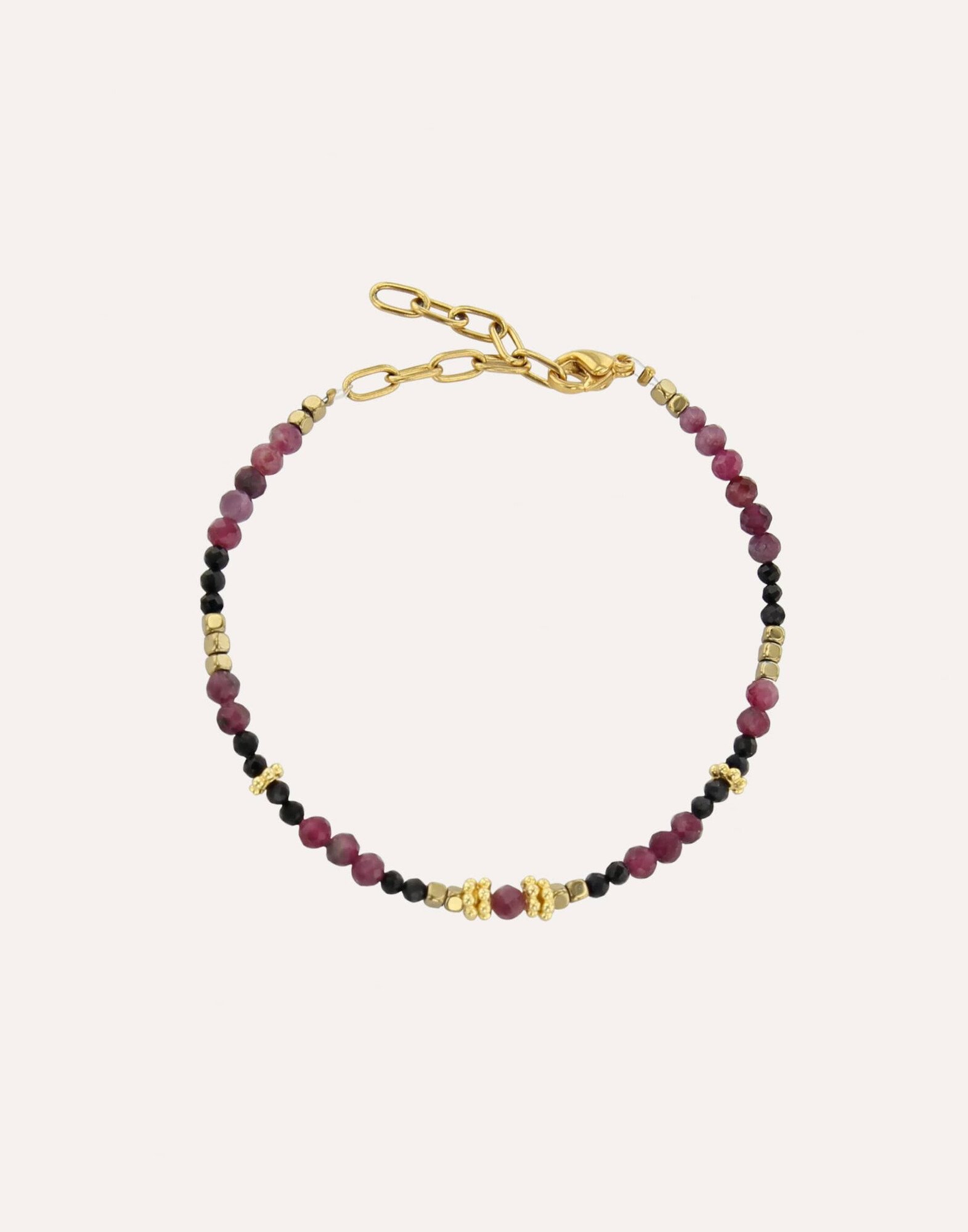 Bracelet rubellite et spinelle noir OSIRIS |Gloria Balensi