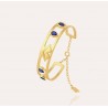 Gold-plated bracelet OLYMPE with Lapis lazuli