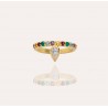 LOLLIA gold plated ring with semi-precious stones