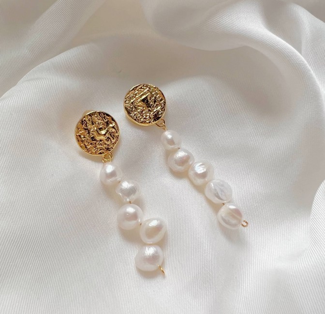 Earrings LILYA freshwater baroque pearls | Gloria Balensi