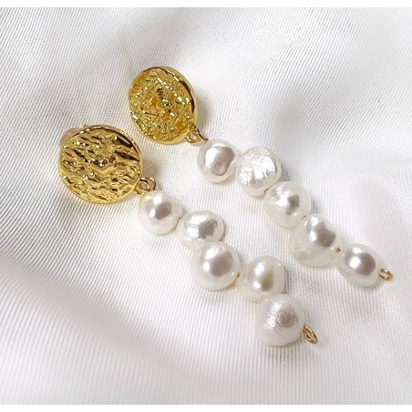 Earrings LILYA freshwater baroque pearls | Gloria Balensi jewellery