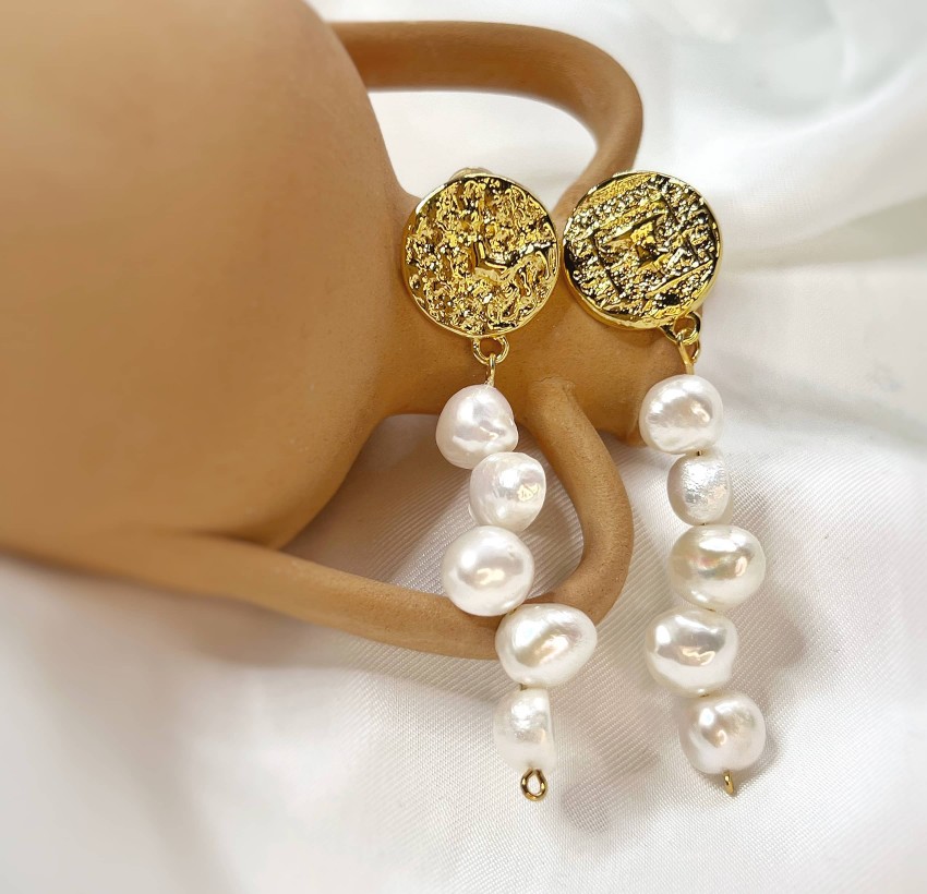 Earrings LILYA freshwater baroque pearls | Gloria Balensi jewellery
