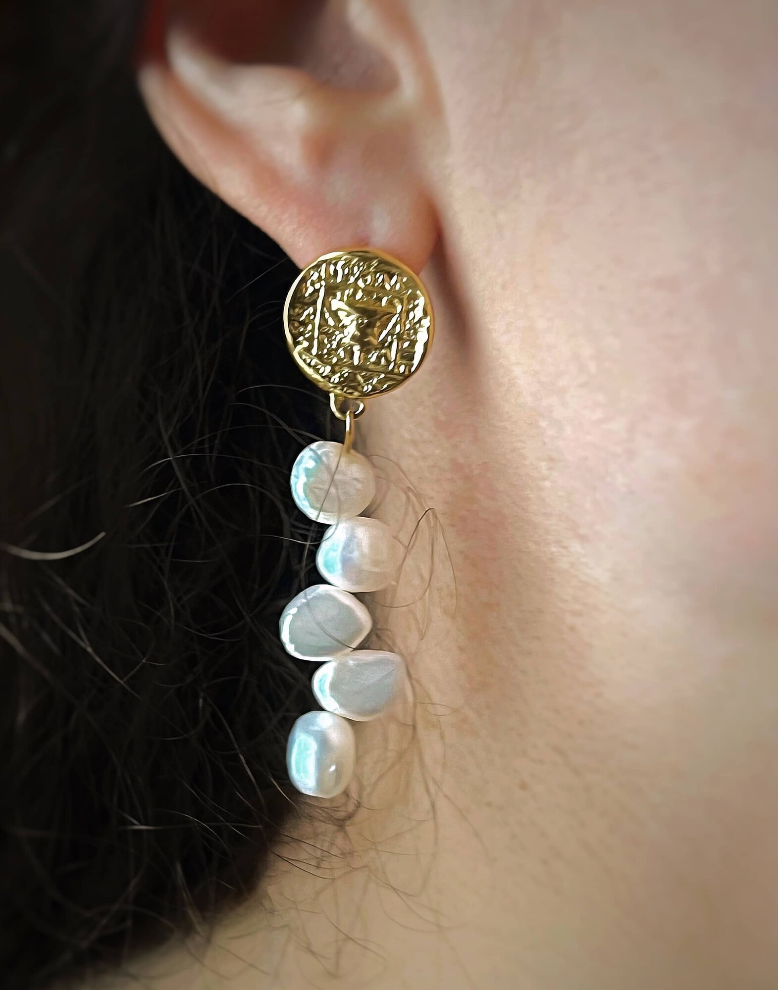 Boucles d'oreilles perles baroques d'eau douce LILYA |Gloria Balensi