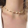 Baroque freshwater pearl and Murano glass bead choker PERLINA