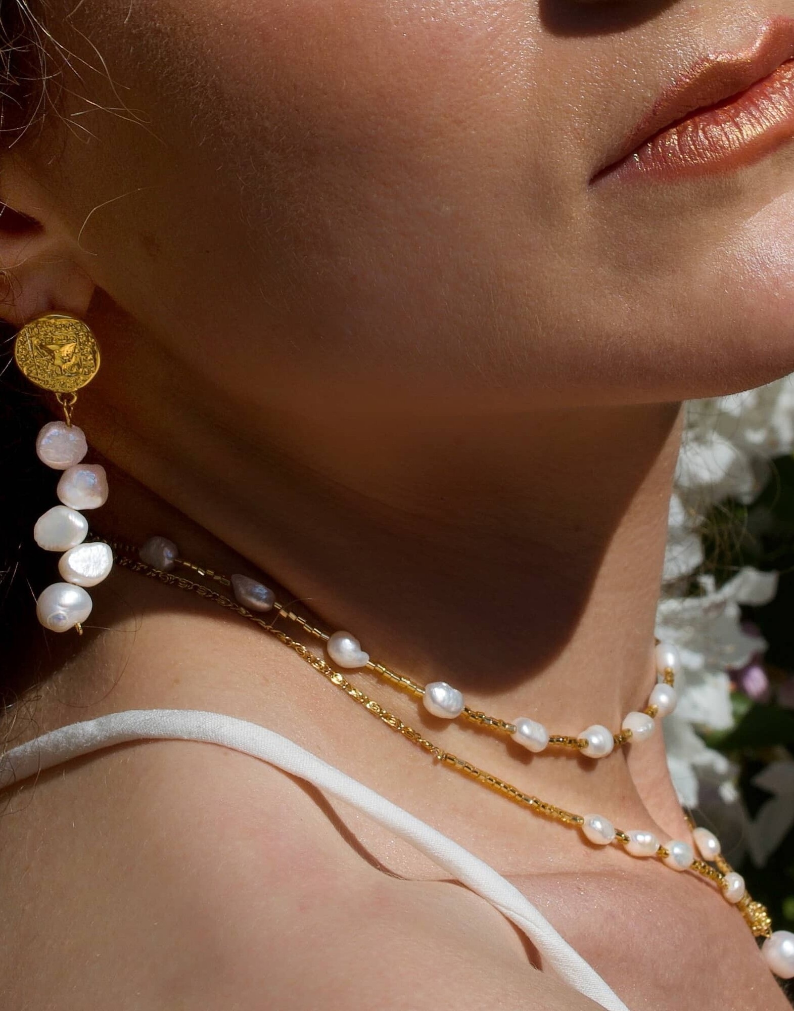 Boucles d'oreilles perles baroques d'eau douce LILYA |Gloria Balensi