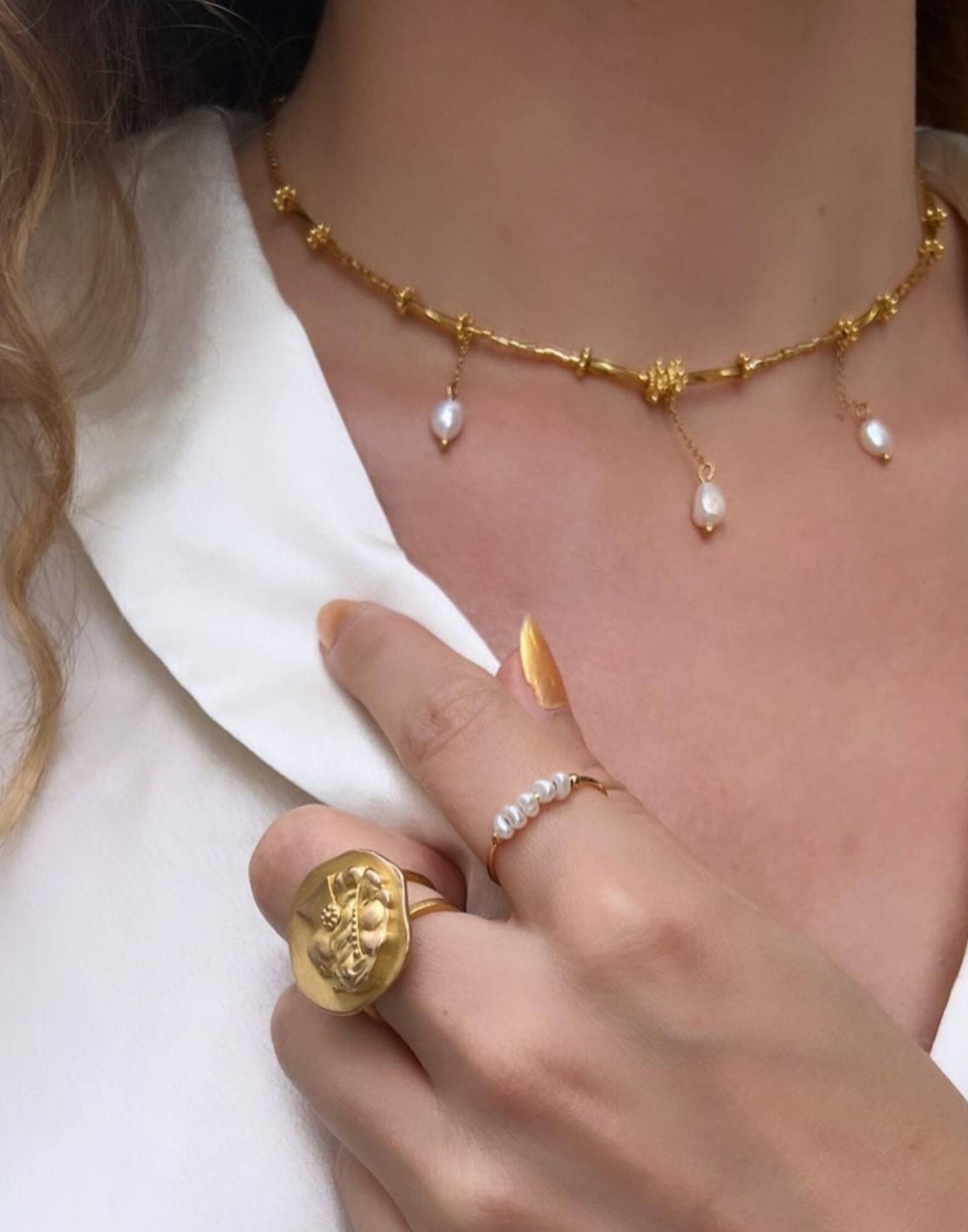 Necklace VENEZIA in glass beads of MURANO and baroque freshwater pearl |Gloria Balensi