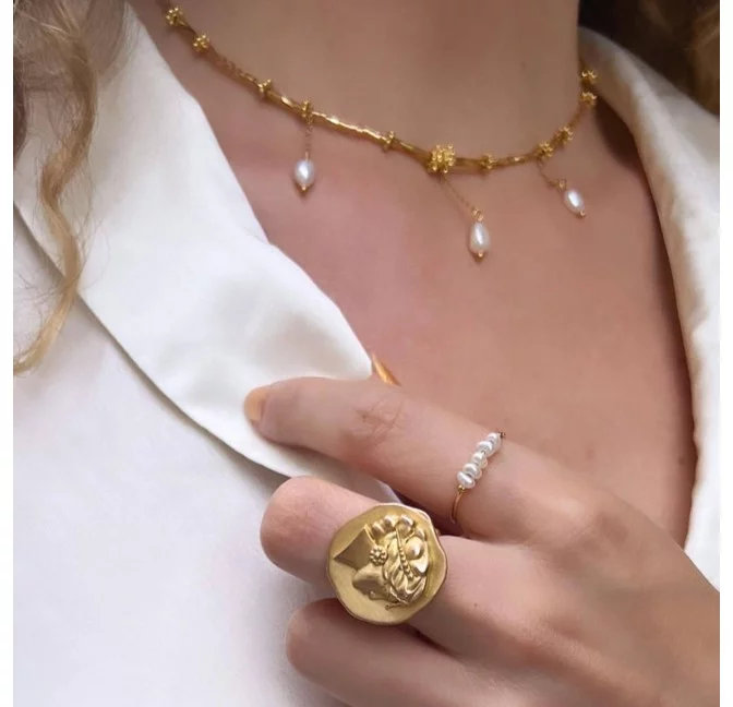 Korean Glass Stone Alloy Necklace Set for Women and Girls-RB84 —  UniqueFashionHouse