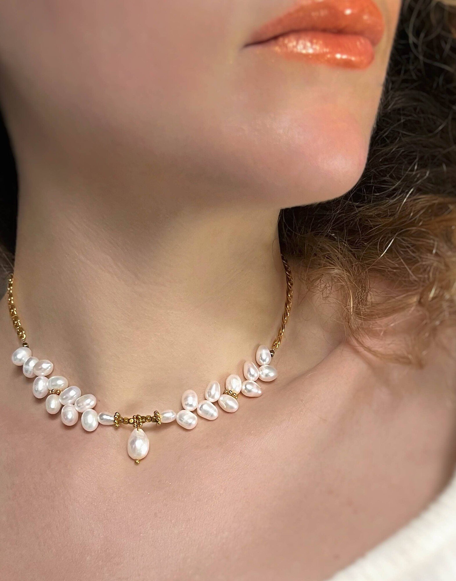 LAURIER Baroque Freshwater Pearl Necklace |Gloria Balensi