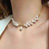 Collier choker perles d'eau douce baroques LAURIER
