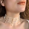 Collier choker multi-rang perles d’eau douce baroques PARIS