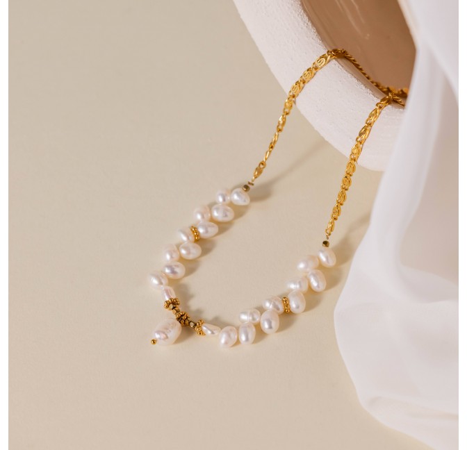 LAURIER Baroque Freshwater Pearl Necklace |Gloria Balensi