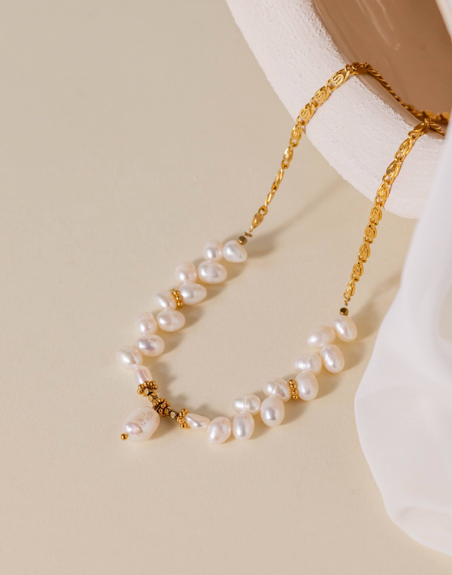 LAURIER Baroque Freshwater Pearl Necklace |Gloria Balensi