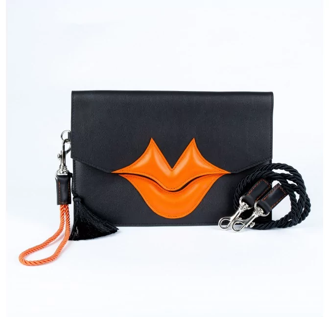 Orange MILY clutch bag |Gloria Balensi