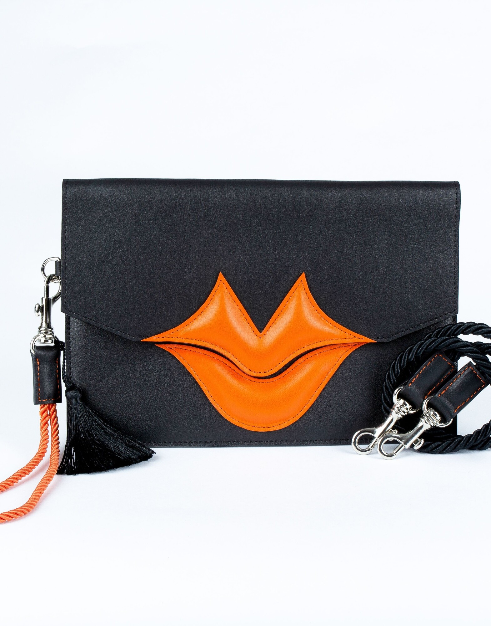Orange MILY clutch bag |Gloria Balensi